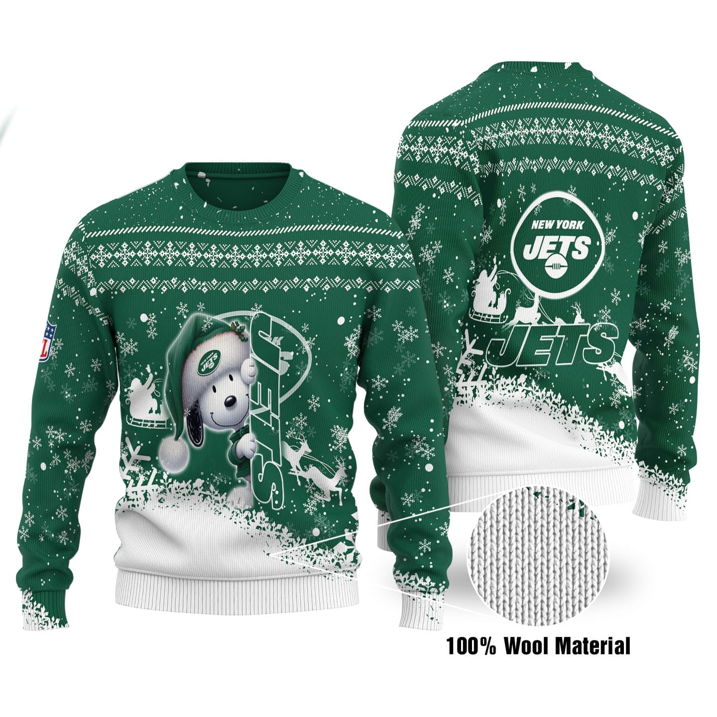 New York Jets Personalized Ugly Christmas Sweater AMCCLG001850