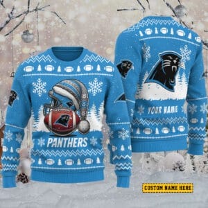 Carolina Panthers Personalized Ugly Christmas Sweater AMCCLG001789