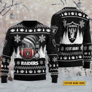 Las Vegas Raiders Personalized Ugly Christmas Sweater AMCCLG001825