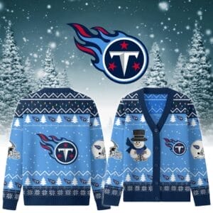 Tennessee Titans Premium Christmas Knit Cardigan Custom Name AMCCLG001776