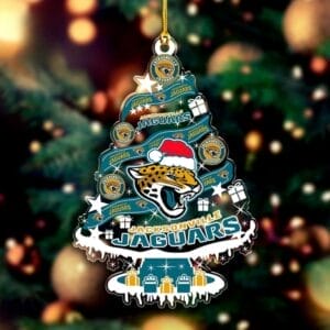 Jacksonville Jaguars Santa Hat Christmas Tree Ornament AMCACS000530