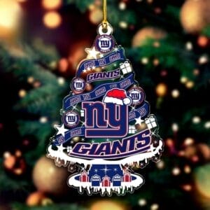 New York Giants Santa Hat Christmas Tree Ornament AMCACS000539
