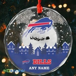 Buffalo Bills x  Christmas Custom Any Name Glass Ornament AMCACS000615